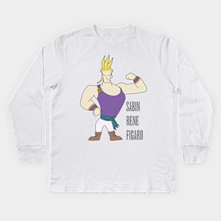Final Fantasy 6 Sabin Rene Figaro Kids Long Sleeve T-Shirt